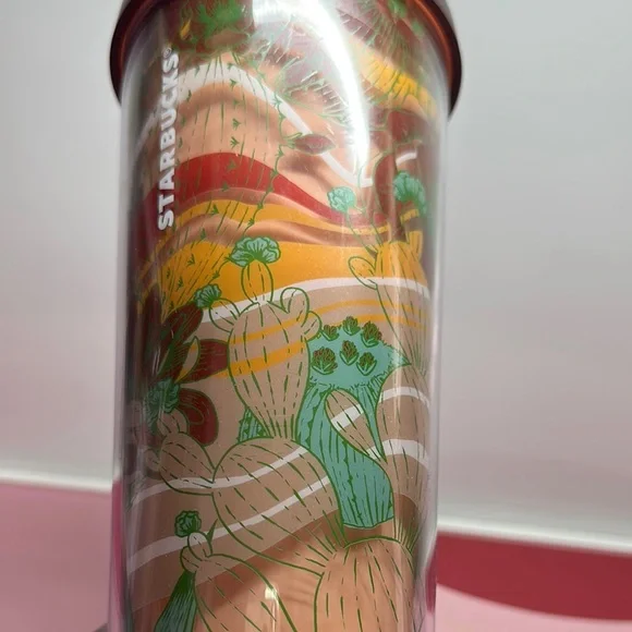 Starbucks Floral Tumbler with Straw - Picture 3 of 5